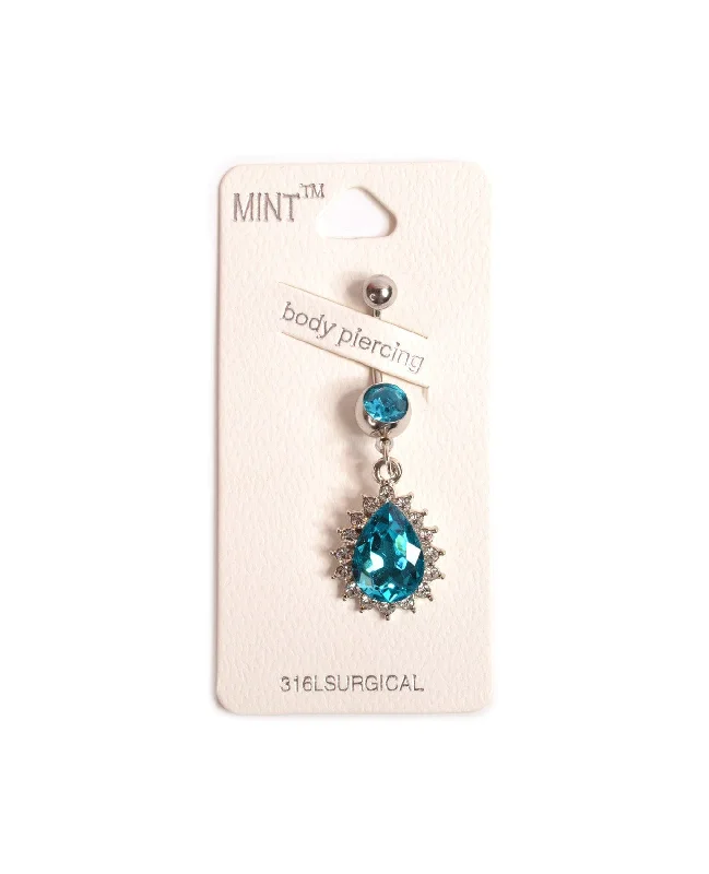 ladies rings personalized-Teardrop Belly Ring