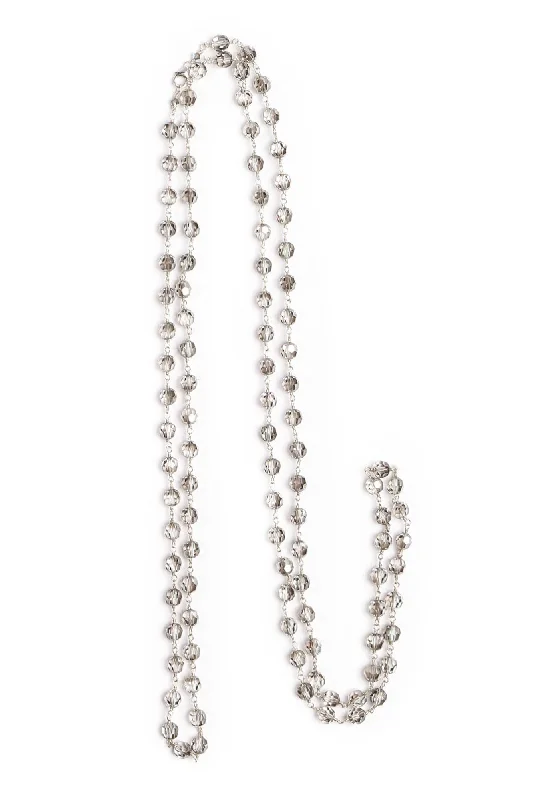 Ladies necklaces y2k sparkle -Swarovski Chanel Necklace