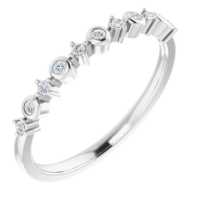 ladies rings statement-14K White 1/10 CTW Natural Diamond Ring