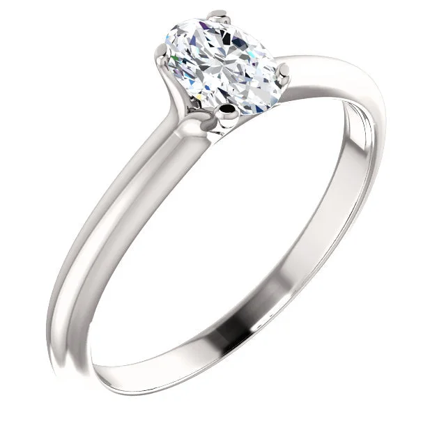 ladies engagement rings joy-Platinum Oval Solitaire Engagement Ring 122005:567:P