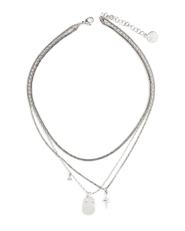 Ladies necklaces regal beauty -Paola Silver Necklace