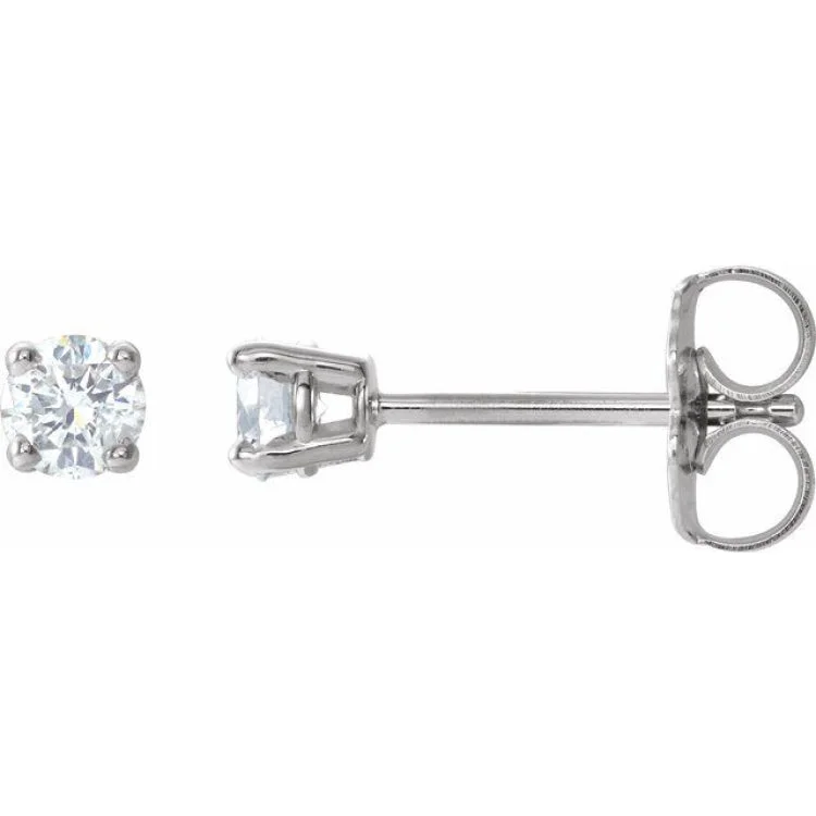 ladies earrings outdoor-14K White 1/5 CTW Natural Diamond Stud Earrings