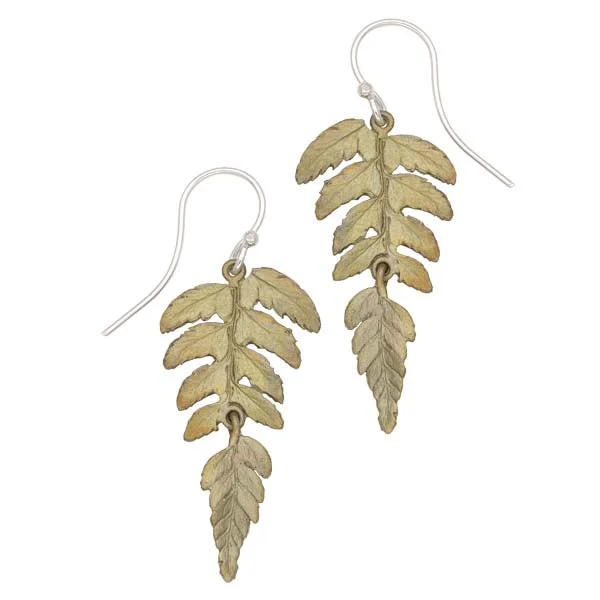 ladies earrings oval-Fern Earrings