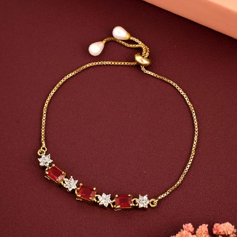 Ladies bracelets friend shine -AV Universal Gold Fancy Bracelet For Women & Girl