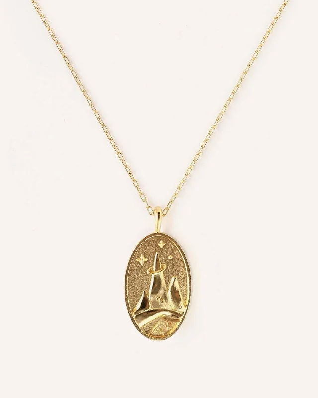 Ladies necklaces white gold drop -Capricorn | 10K Solid Gold Zodiac Necklace