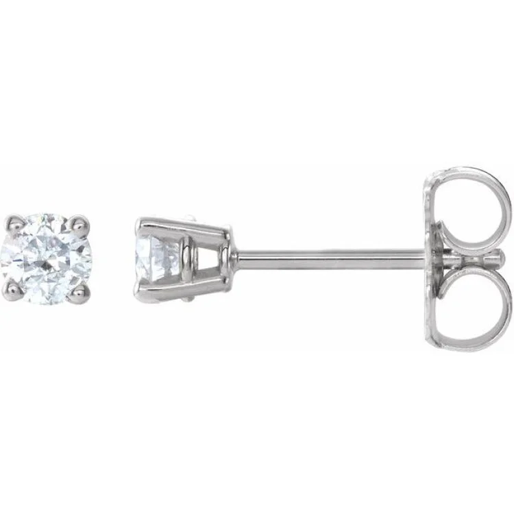 ladies earrings daily-14K White 1/4 CTW Natural Diamond Stud Earrings