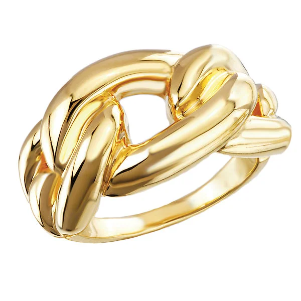 ladies rings heart-Italian Hollow Chain Link Ring