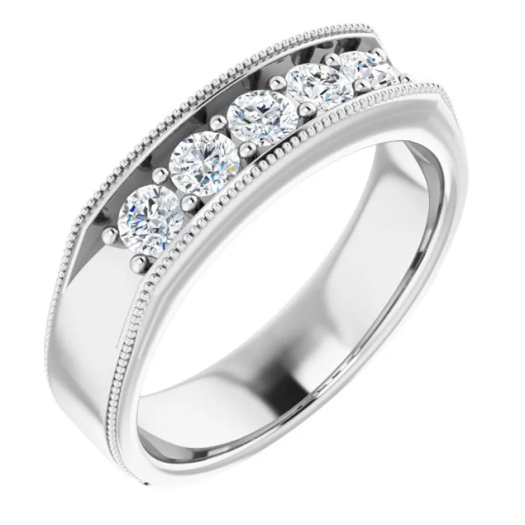 ladies rings fast shipping-14K White 3/4 CTW Natural Diamond Ring