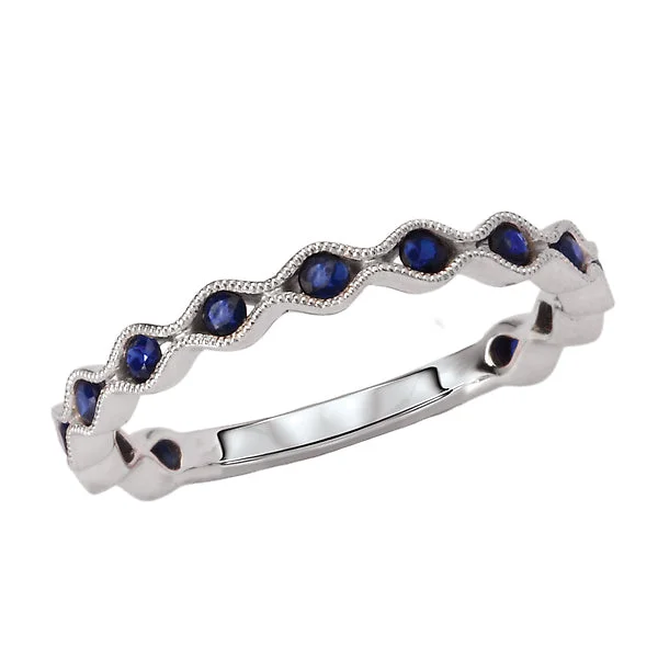 ladies rings evening-Ladies Fashion Sapphire Ring