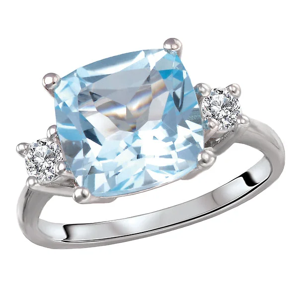 ladies rings recommendations-Sky Blue Topaz Sterling Silver Fashion Ring