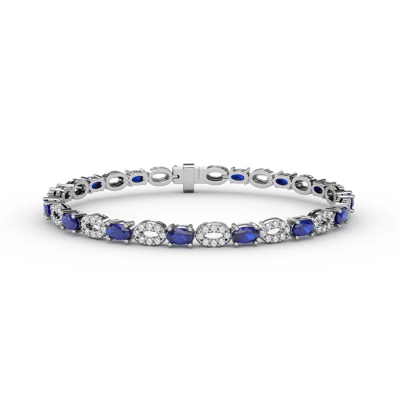 Ladies bracelets radiant shine -Interchanging Sapphire and Diamond Bracelet B1164S