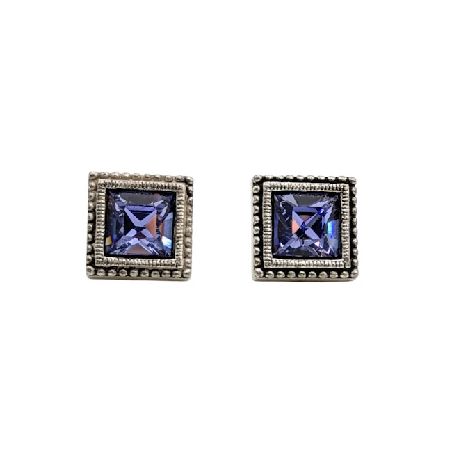 ladies earrings sizes-Gabby Earrings by Patricia Locke - Tanzanite