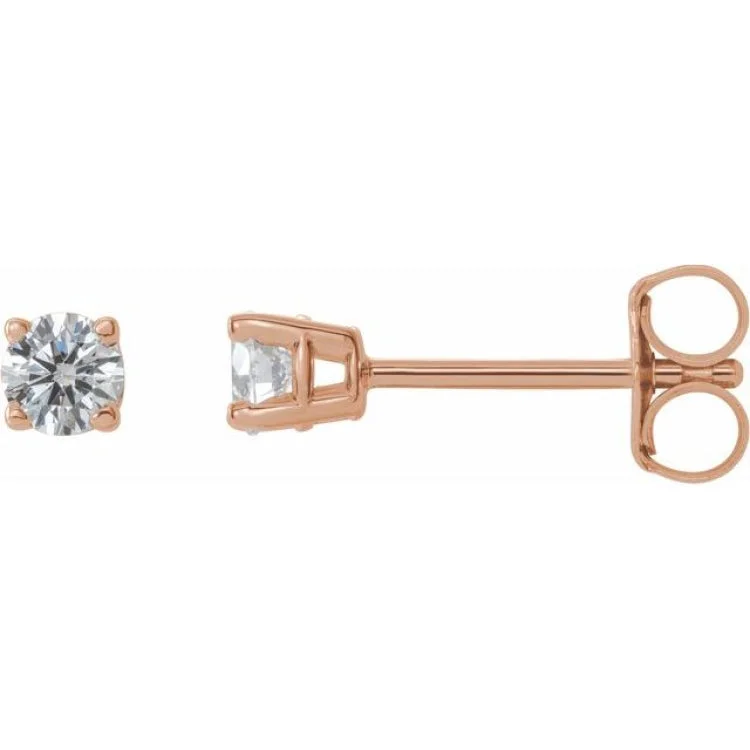 ladies earrings name-14K Rose 1/4 CTW Natural Diamond Stud Earrings