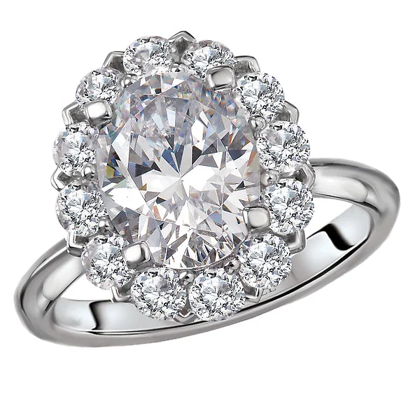 ladies rings best-Halo Semi-Mount Diamond Ring