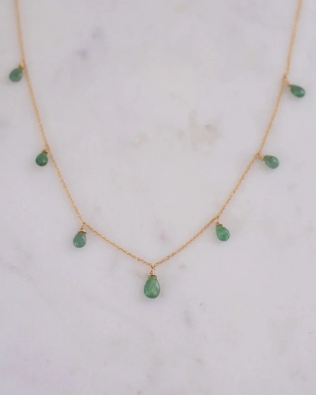 Ladies necklaces subtle charm -Emerald Princess Necklace