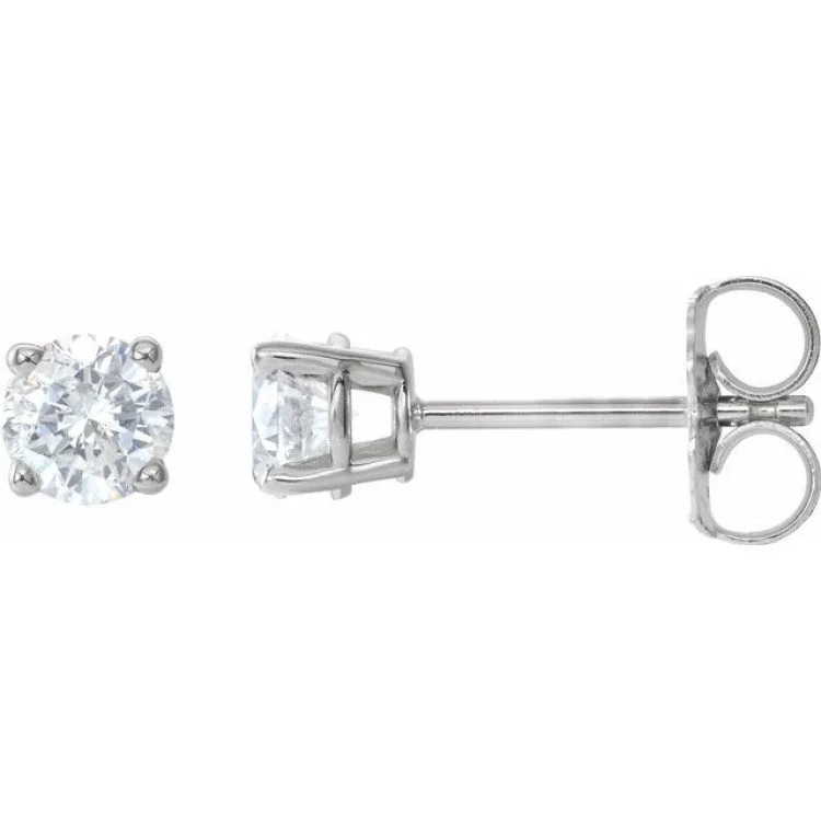 ladies earrings office-14K White 3/4 CTW Natural Diamond Stud Earrings