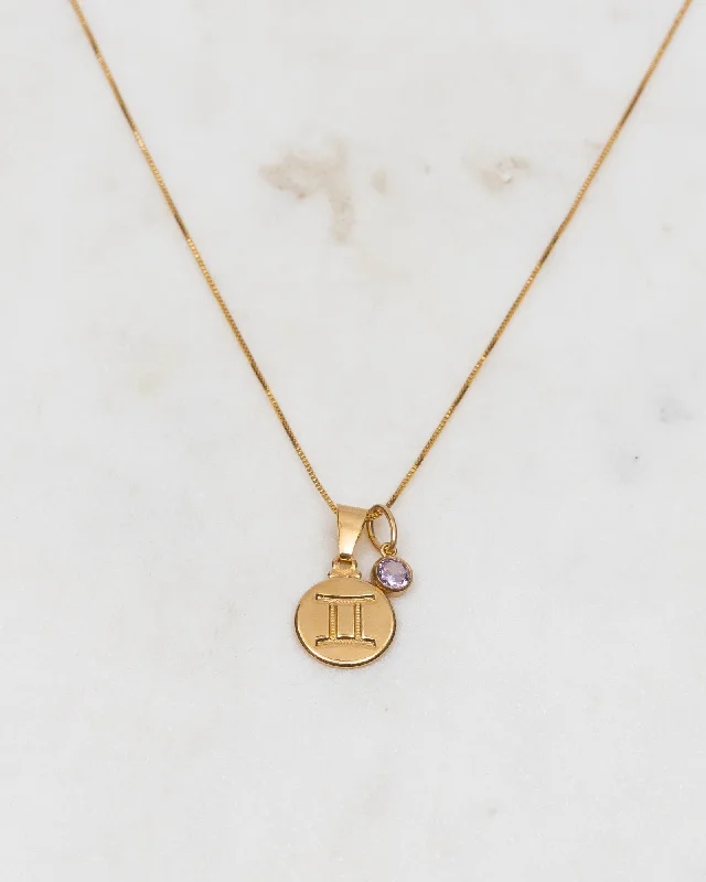 Ladies necklaces 1920s glamour -Gemini Zodiac Necklace