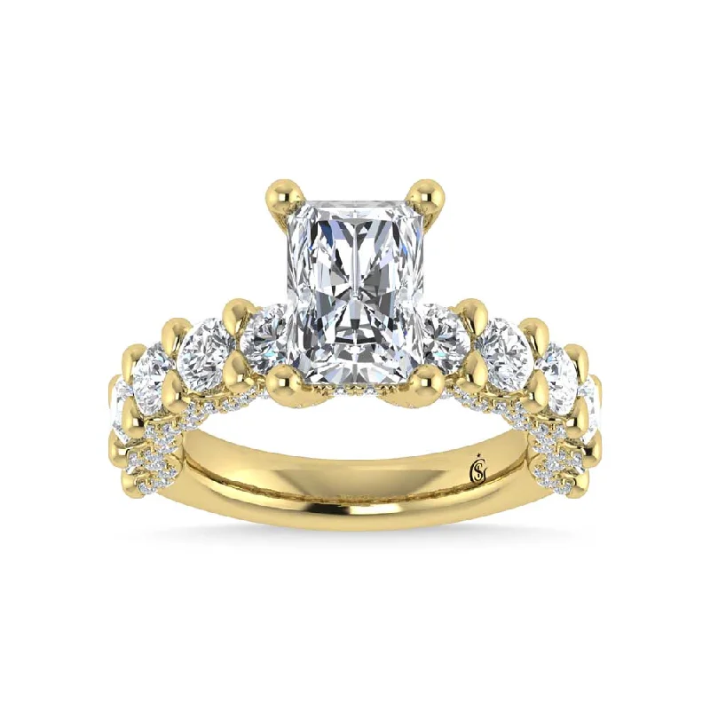 ladies engagement rings narrow-14K Yellow Gold Lab Grown  Diamond 5 3/8 Ct.Tw. Victoria Engagement Ring