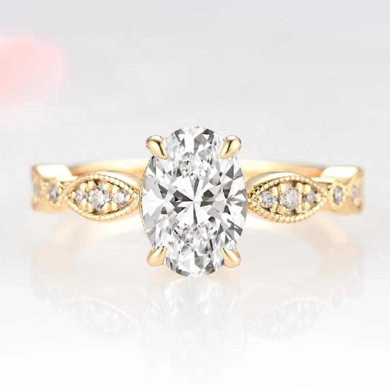 ladies engagement rings gift box-Kylie Engagement Ring- 14K Solid Yellow Gold