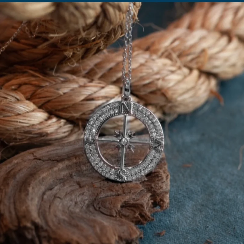 Ladies necklaces natural beauty -Compass Rose Necklace