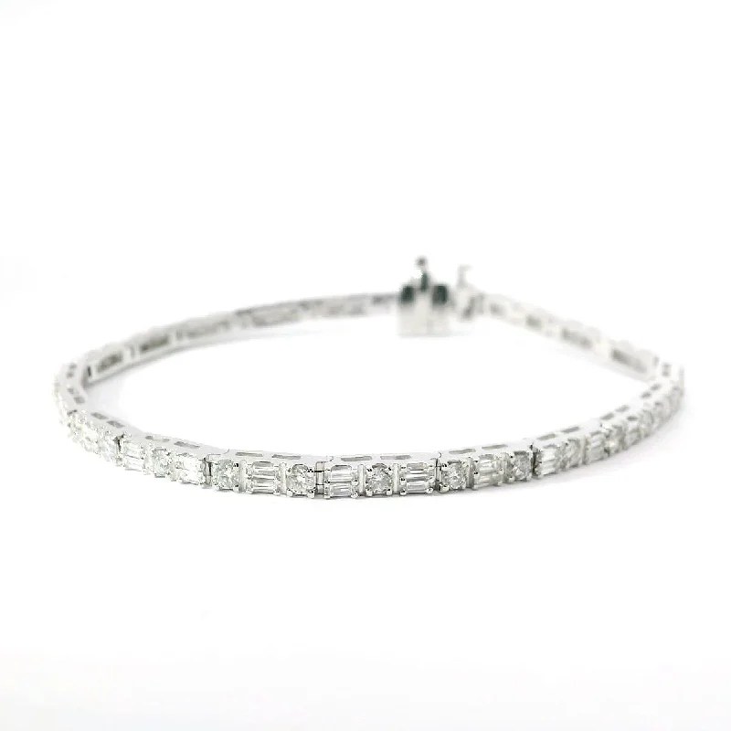 Ladies bracelets top tier -10K White Gold Diamond Tennis Bracelet