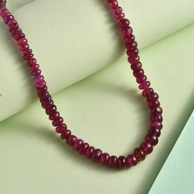 Ladies necklaces elegant charm -Niassa Ruby Beaded Necklace