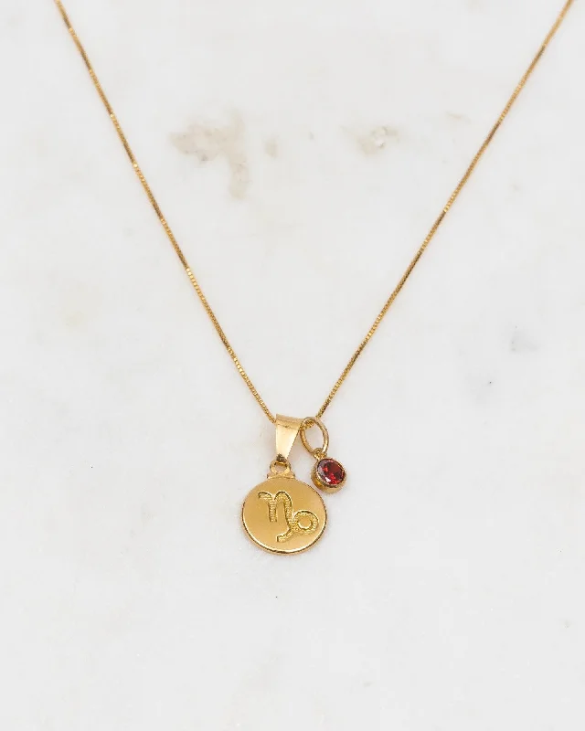 Ladies necklaces korean shine -Capricorn Zodiac Necklace