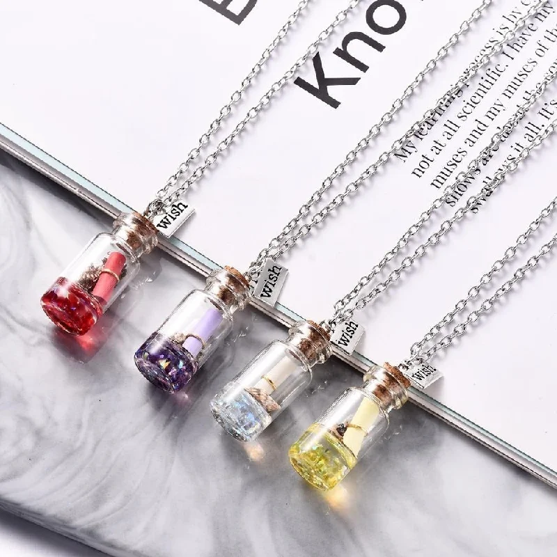 Ladies necklaces simple elegance -Bottle Vial Necklace Pendant