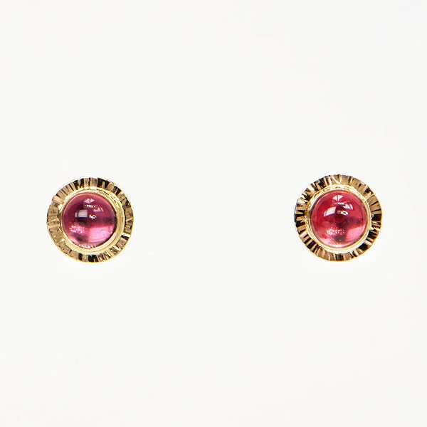 ladies earrings floral-Pink Tourmaline Earrings