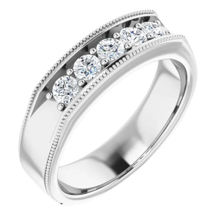 ladies rings fall-14K White 5/8 CTW Natural Diamond Ring