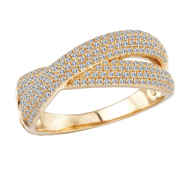 ladies rings traditional-Twisted Diamond Fashion Ring