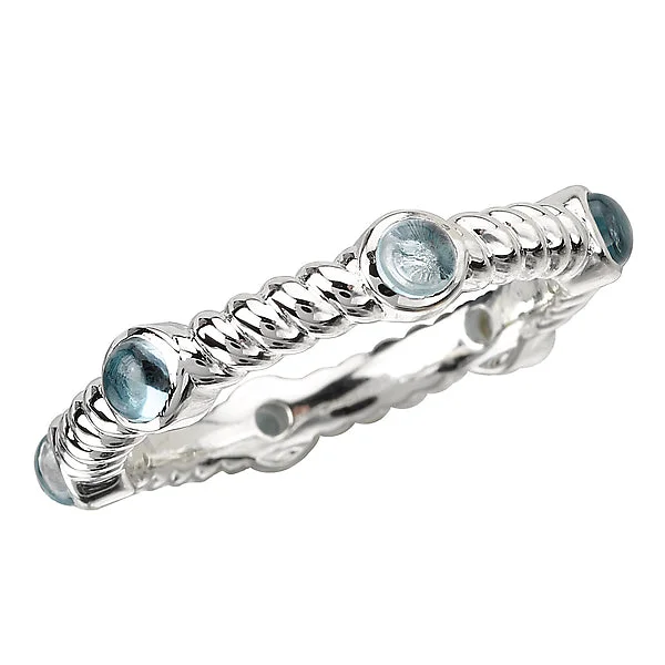 ladies rings turquoise-Ladies Fashion Gemstone Ring