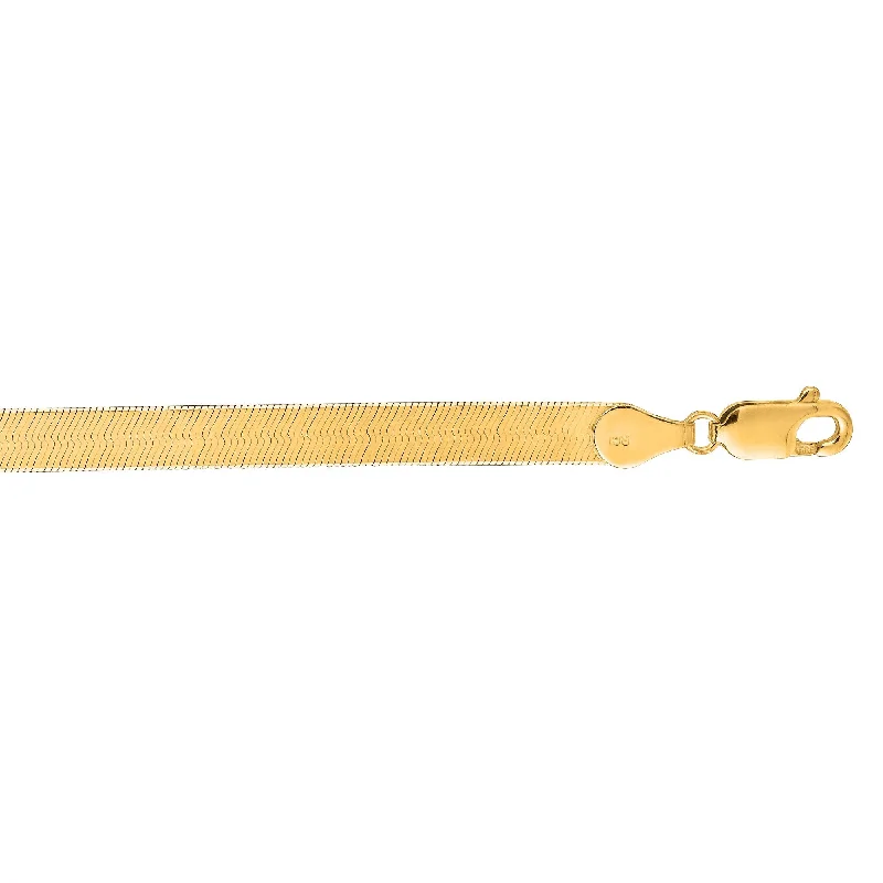 ladies rings sale-14K Gold 6mm Imperial Herringbone Chain