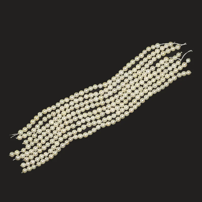 Ladies bracelets maori shine -VINTAGE CULTURED PEARLS 21 STRANDS 4.3mm 12 FOOT PARCEL NECKLACE BRACELET WHITE