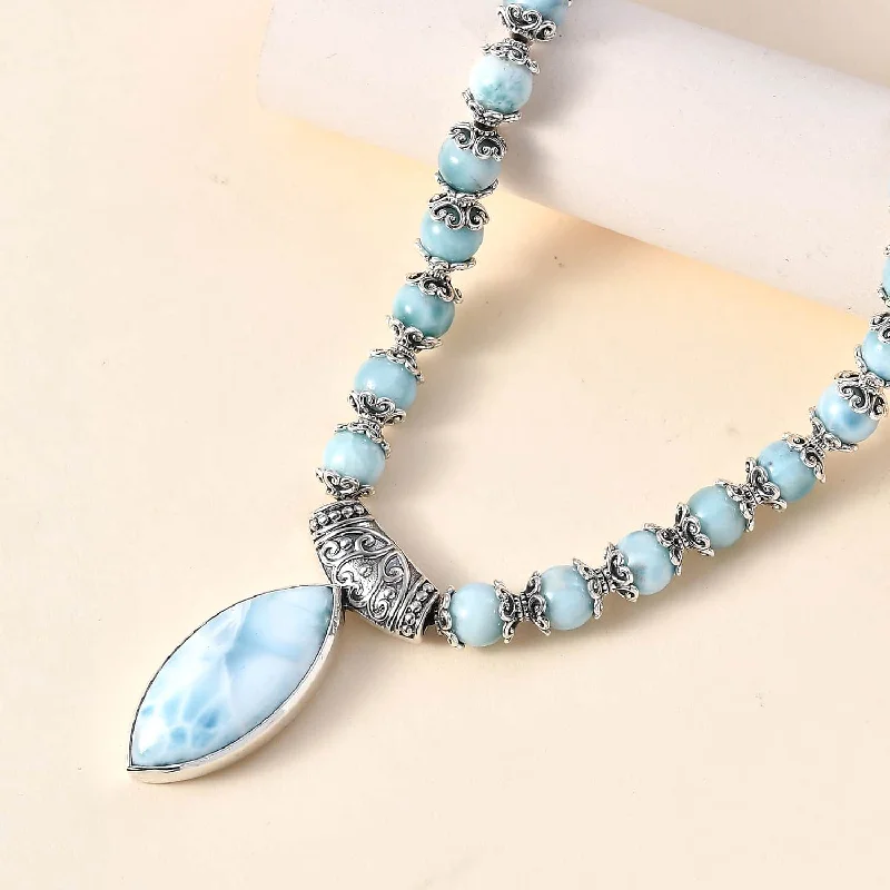 Ladies necklaces tropical vibe -Larimar Necklace