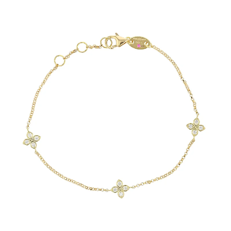 Ladies bracelets agate elegance -Love by the Inch 0.13ct Diamond Bracelet in 18k Yellow Gold