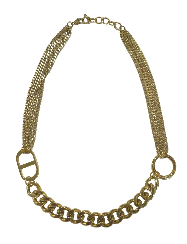 Ladies necklaces gold accents -Cuban Curb Link Necklace - Gold