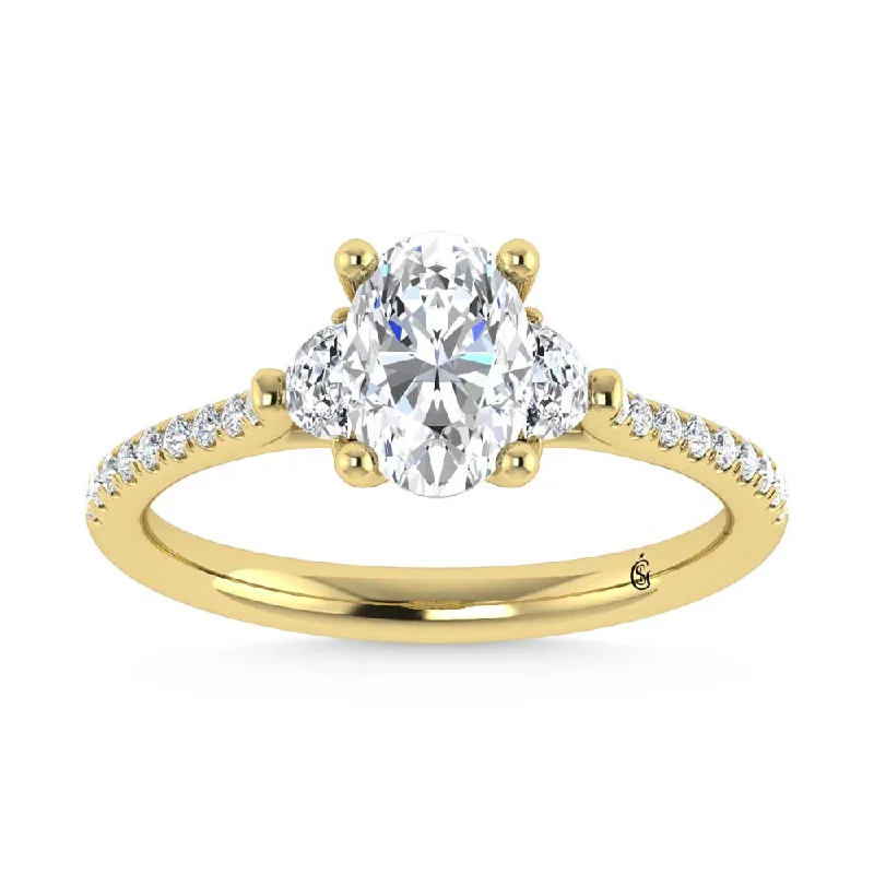 ladies engagement rings spring-14K Yellow Gold Lab Grown Diamond 1 1/4 Ct.Tw. Engagement Ring