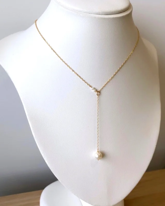 Ladies necklaces cactus glow -Pearl Y Necklace