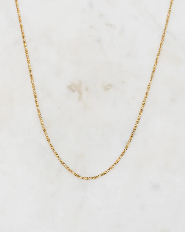 Ladies necklaces modern chic -Thin Figaro Necklace