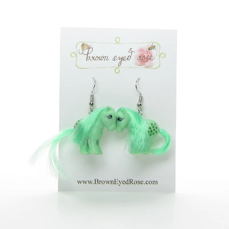 ladies earrings online-Minty Retro My Little Pony Earrings