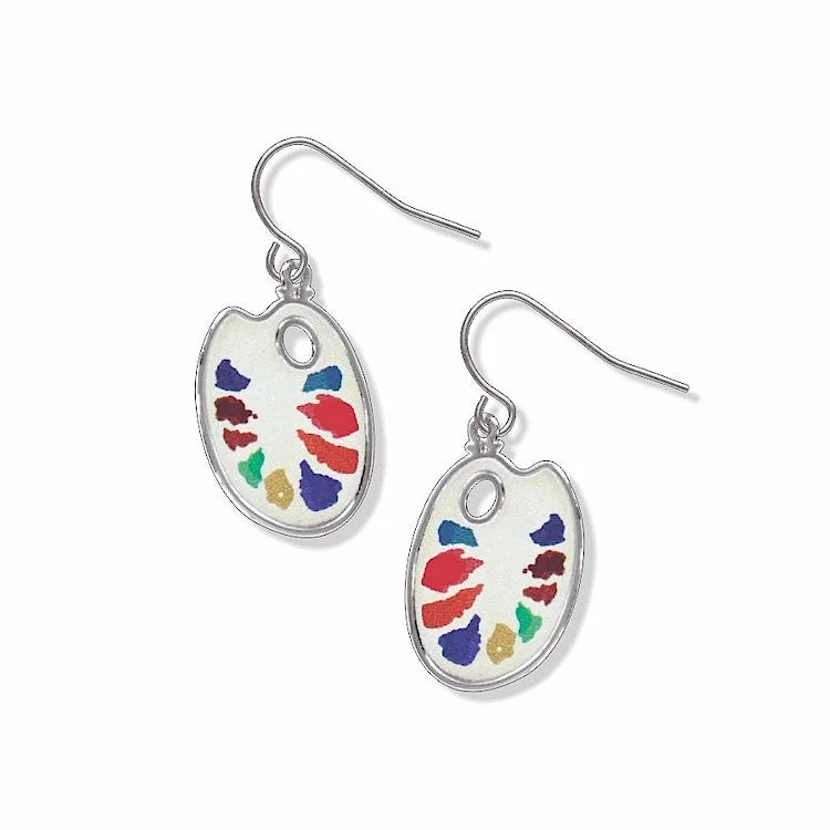 ladies earrings zodiac-Watercolor Palette Earrings