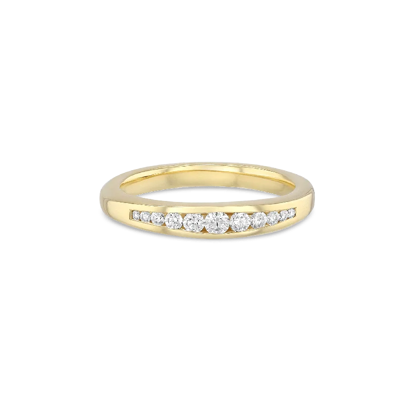 ladies rings casual-Golden Whisper Gold and Diamond Ring