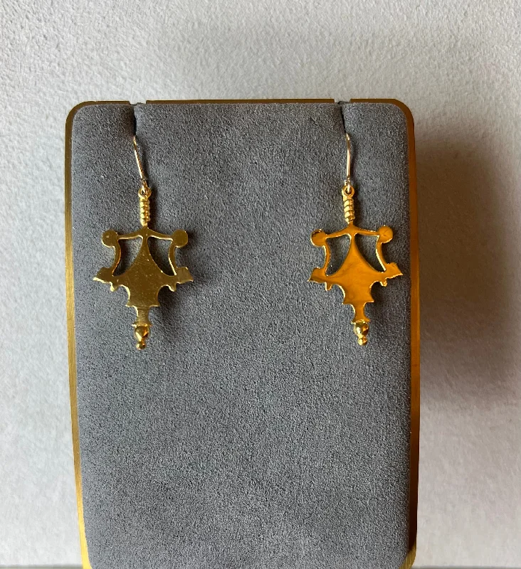 ladies earrings office-Earrings - Harper in Polished Gold