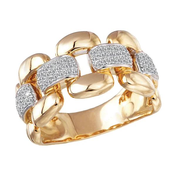 ladies rings ethnic-Link Style Diamond Fashion Ring