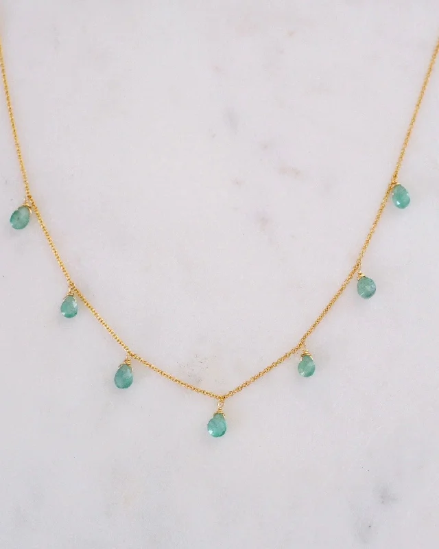 Ladies necklaces indie designer -Light Emerald princess necklace