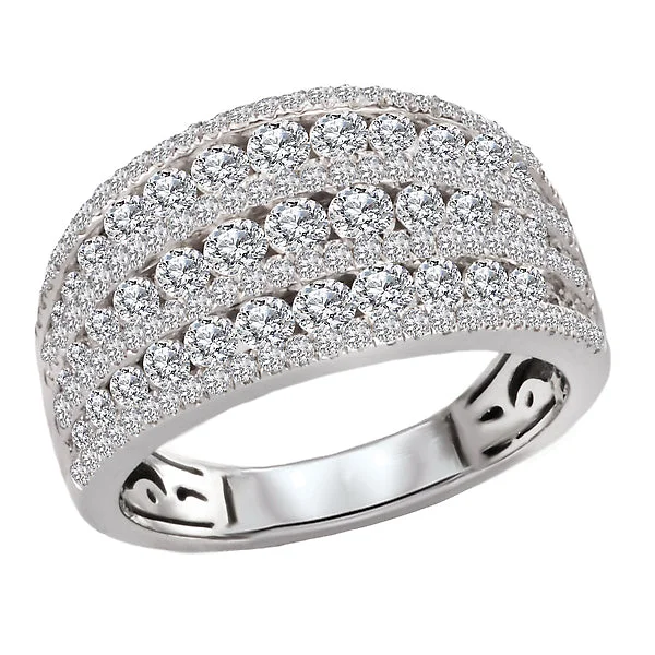 ladies rings wide-Ladies Fashion Diamond Ring