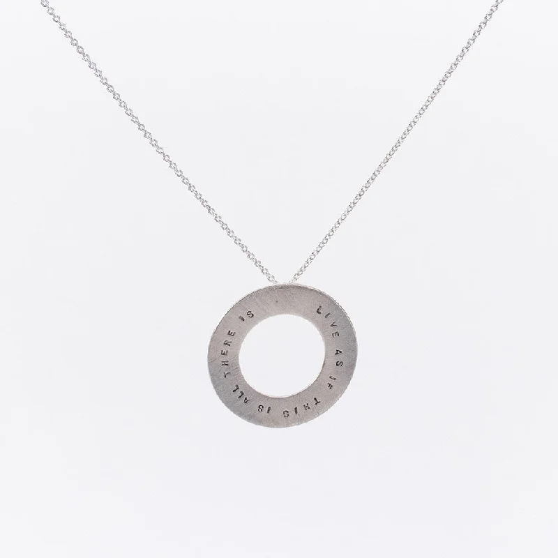 Ladies necklaces recycled charm -Halo Necklace