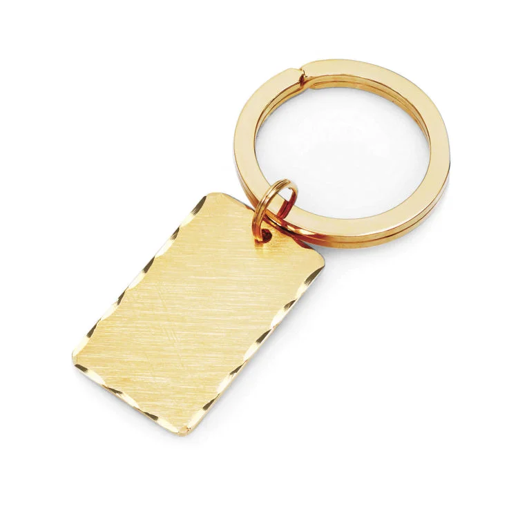 ladies rings heart shaped-Gold Finish Florentine Engraved Key Ring