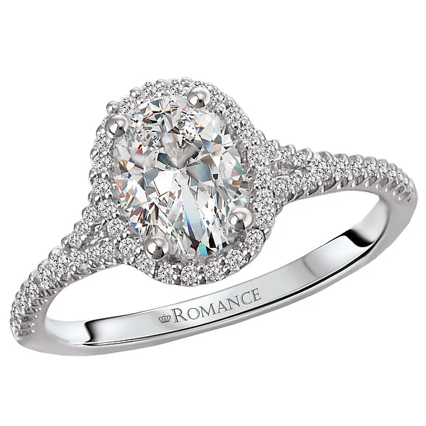 ladies rings horoscope-Halo Semi-Mount Diamond Ring